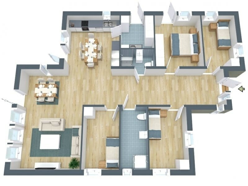 3d Grundrisse Roomsketcher Raumplaner